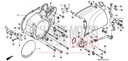 COPERCHIO CARTER MOTORE SINISTRO (VT1100CV/CW/C2) VT1100C2V di 1997